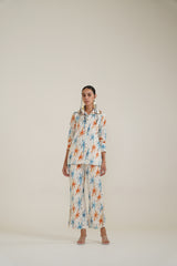 Orange Turquoise Floral Co-ord Set