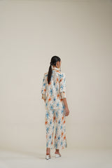 Orange Turquoise Floral Co-ord Set
