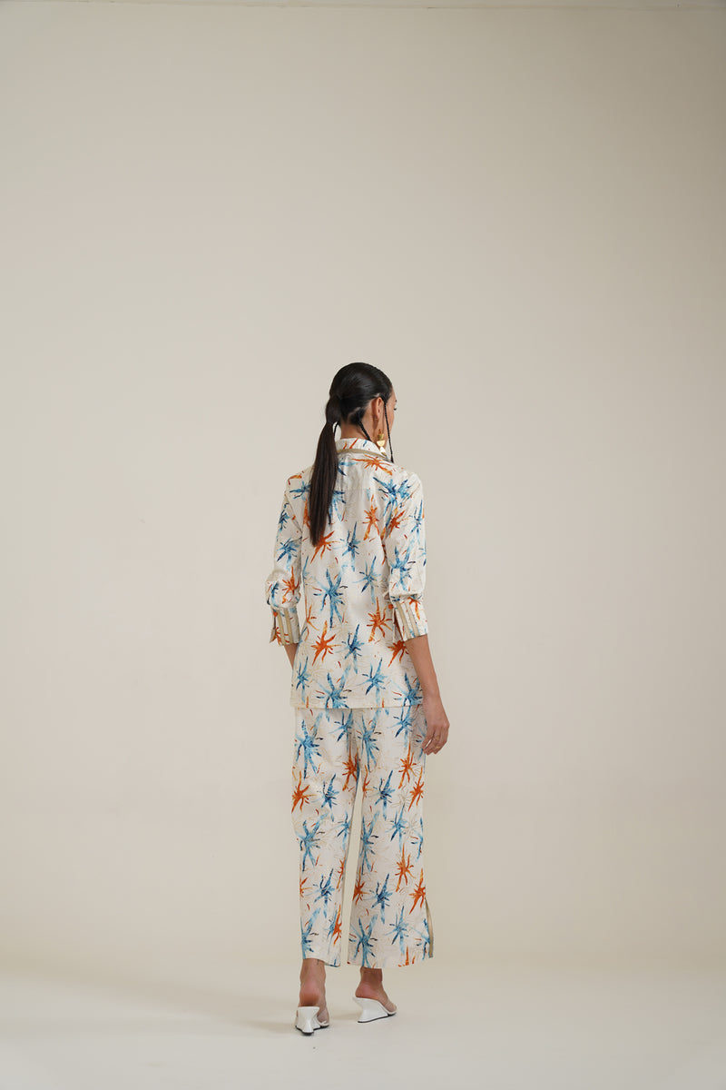 Orange Turquoise Floral Co-ord Set