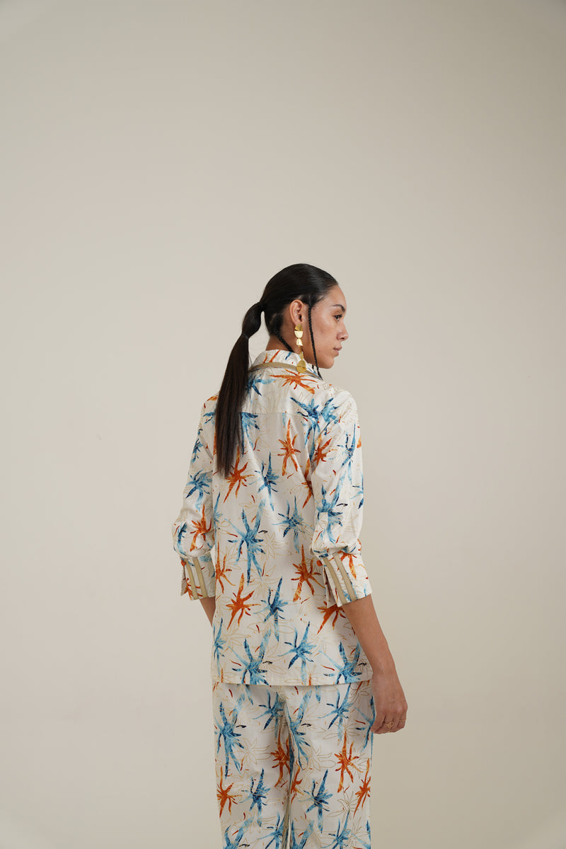 Orange Turquoise Floral Co-ord Set