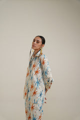 Orange Turquoise Floral Co-ord Set