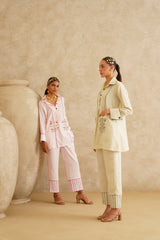 Pink Embellished Pocket  Tunic Set