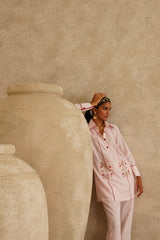 Pink Embellished Pocket  Tunic Set