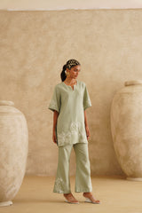 Sage Garden Embroidered Tunic Set