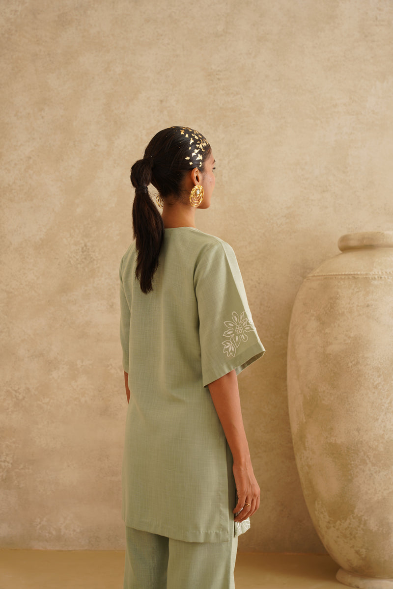 Sage Garden Embroidered Tunic Set