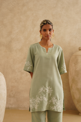 Sage Garden Embroidered Tunic Set