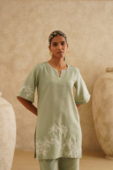 Sage Garden Embroidered Tunic Set