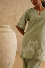 Sage Garden Embroidered Tunic Set