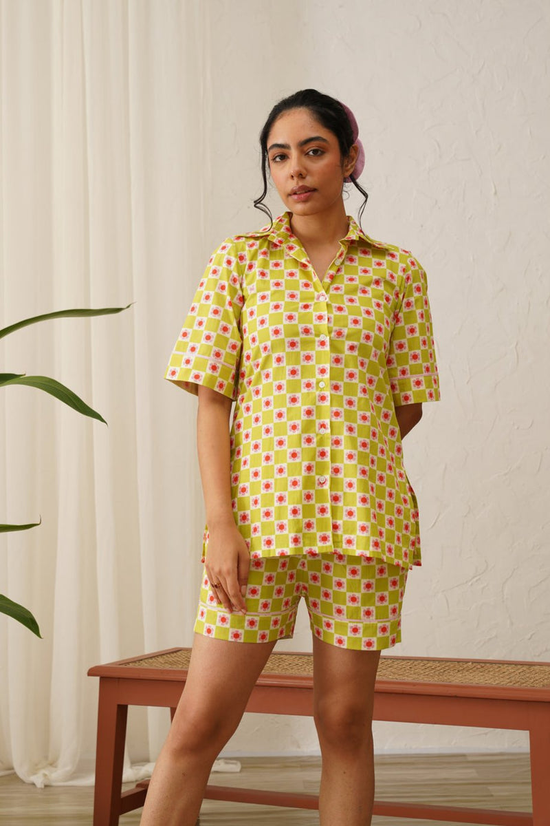 Retro Checkerboard Green