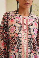 Black Multi-Floral Co-ord Set