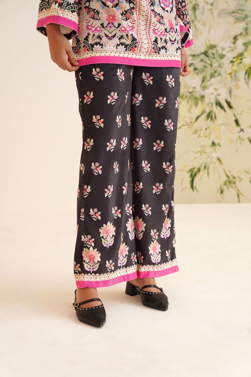Black Multi-Floral Co-ord Set